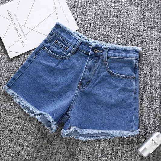 Short en Jean Femme – Bords Effilochés