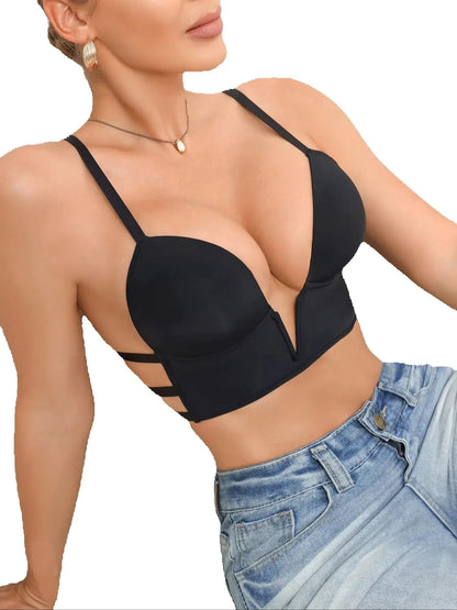 Soutien-Gorge Push-Up Femme – Plongeant et Sans Couture