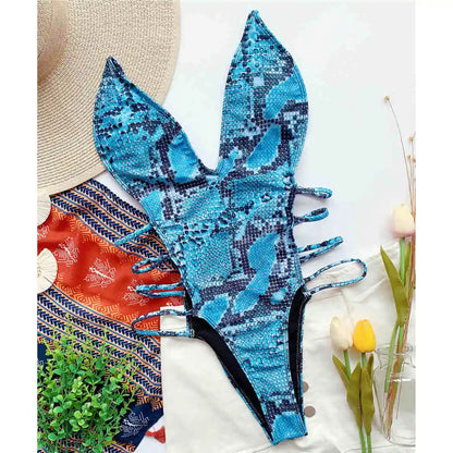 Maillot de Bain 1 Pièce Femme – Imprimé Serpent
