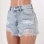 Short en jean déchiré pour femmes