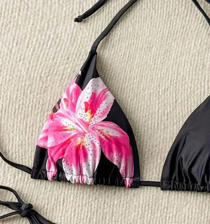Maillot de bain deux pièces coupe croisée pour femmes