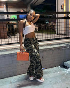 Pantalon long camouflage tendance pour femmes
