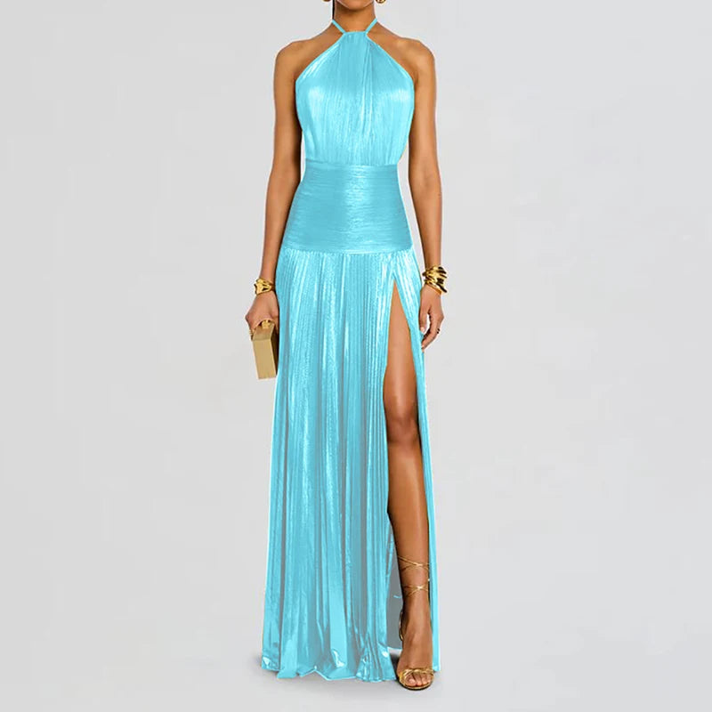 Robe sans manches et dos nu pour femmes