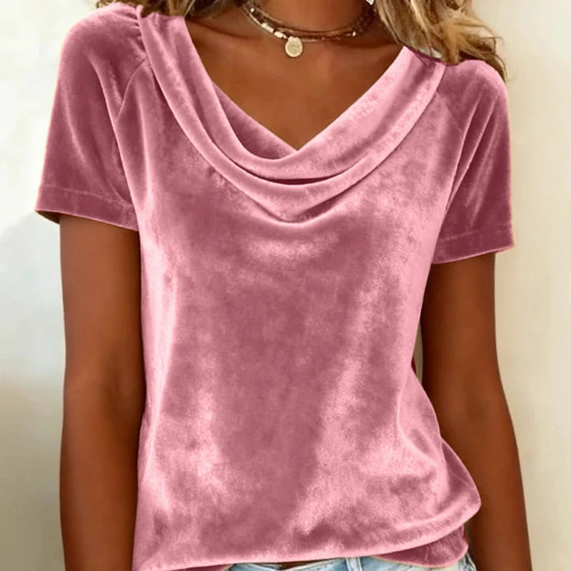 T-shirts amples décontractés de couleur unie pour femmes