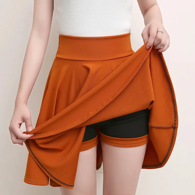 Jupes short plissée évasées pour femmes