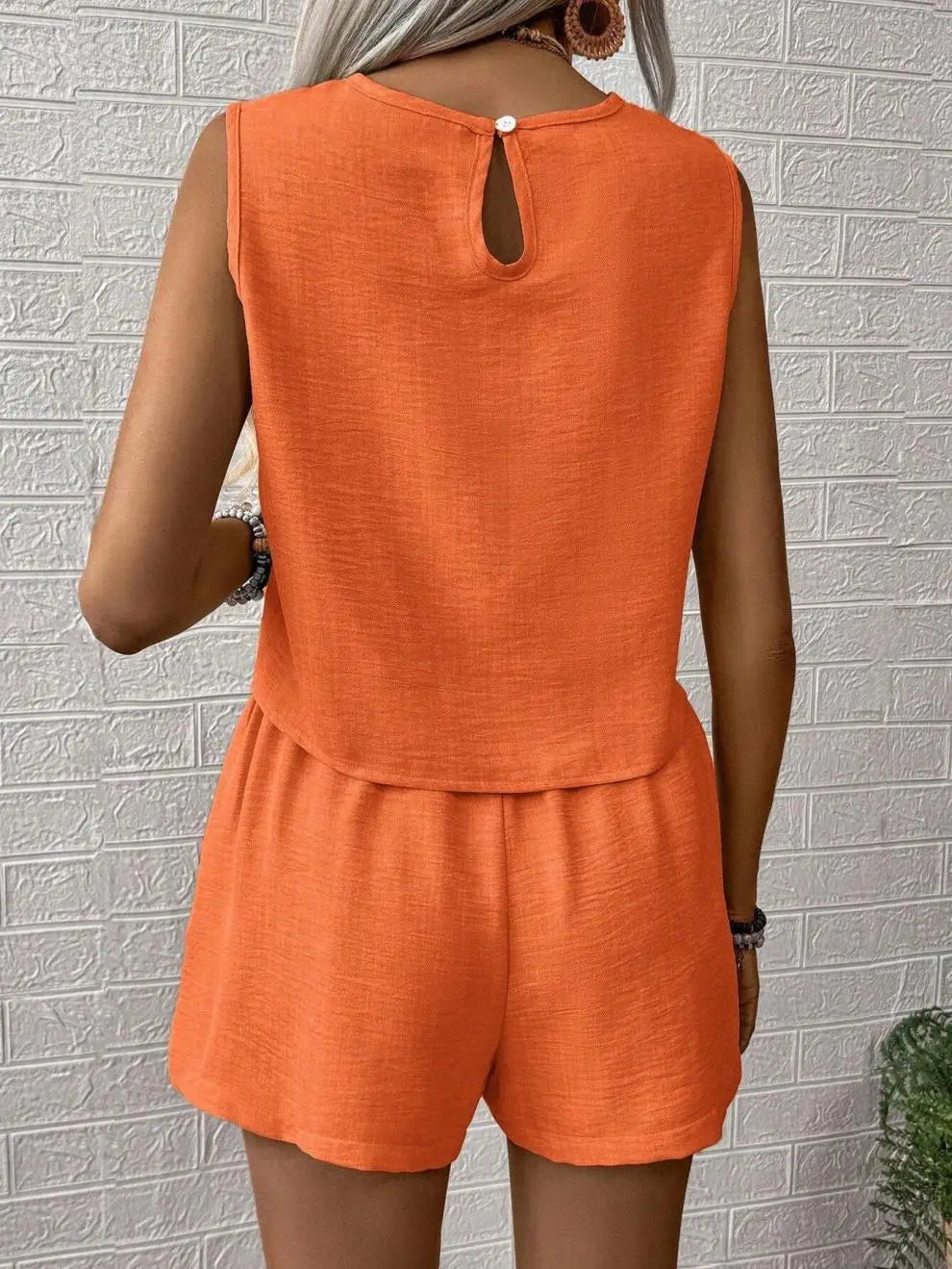 Ensemble deux pièces gilet décontracté + short pour femmes