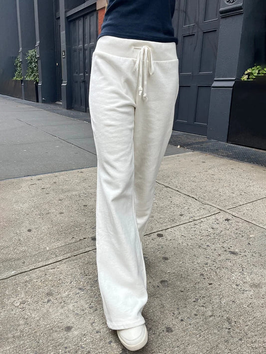 Pantalon de Survêtement Taille Haute Femme – Ourlet Brut