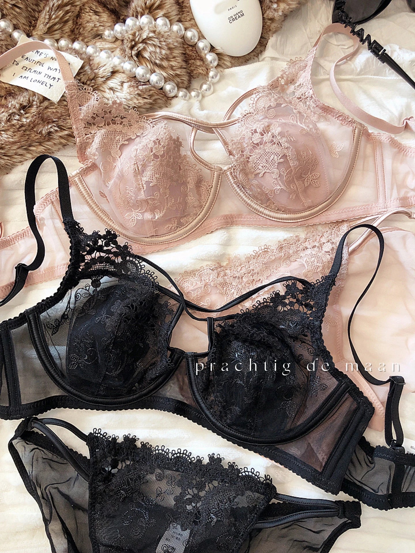 Ensemble soutien-gorge push-up à bretelles réglables et culotte pour femmes