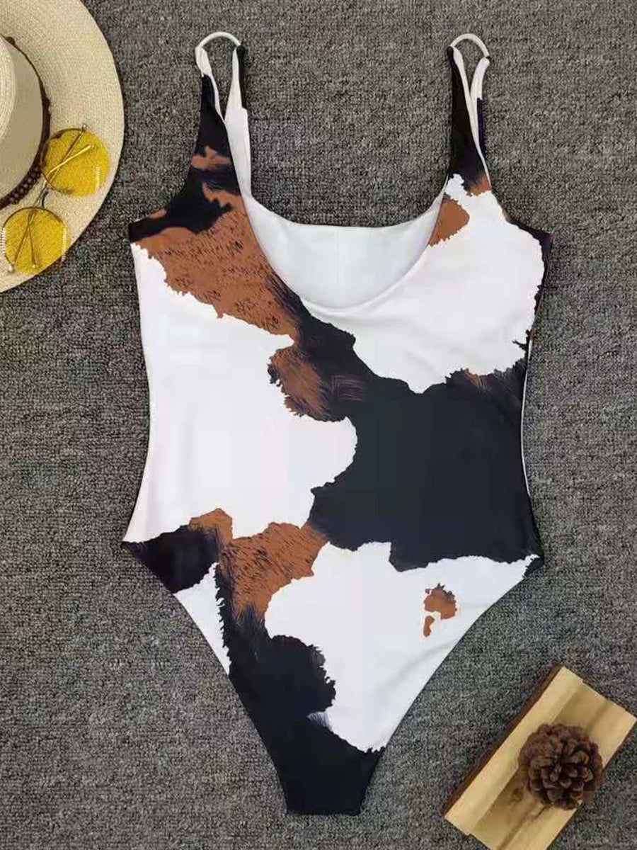 Maillot de bain une pièce imprimé pour femmes