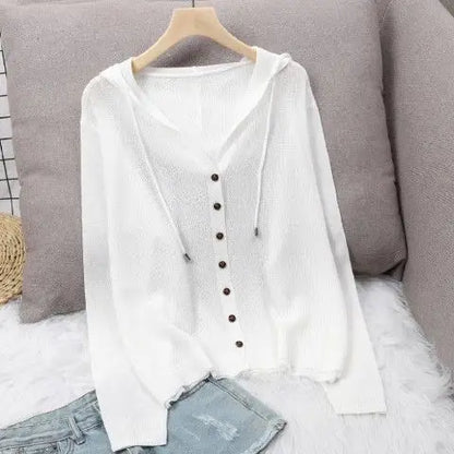 Cardigan en Maille Ajourée Femme – Style Décontracté