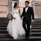 Robe de mariée longue en Tulle pour femmes
