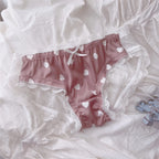 Culotte en dentelle translucide pour femmes