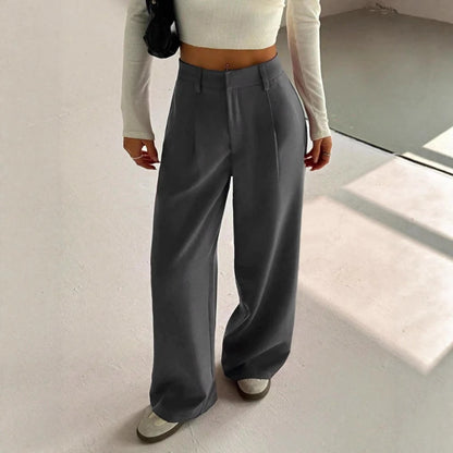 Pantalon Ample Femme – Taille Haute et Tissu Léger