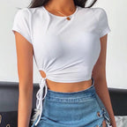 T-shirt manches courtes col rond pour femmes