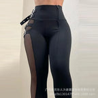 Pantalon en maille taille haute pour femmes