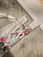 Ensemble de lingerie à motif imprimé floral pour femmes