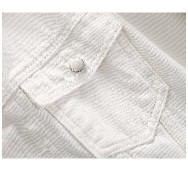 Veste en jean blanc pour femmes