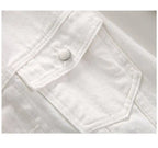 Veste en jean blanc pour femmes