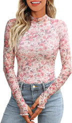 T-shirt à col roulé pour femmes