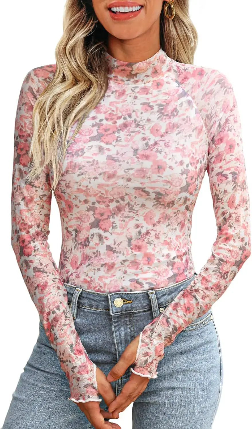 T-shirt à col roulé pour femmes