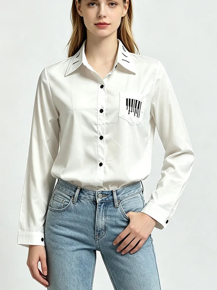 Chemisier Élégant Femme – Manches Longues