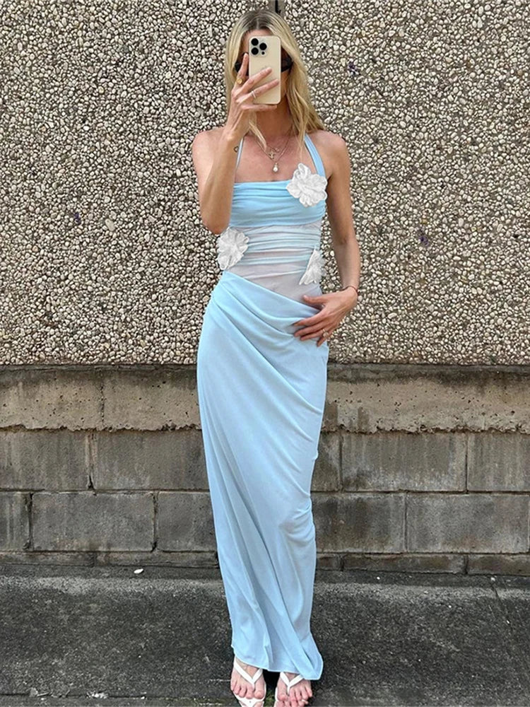 Robe longue sans manches pour femmes