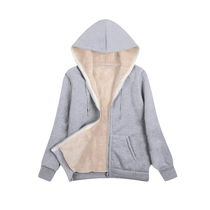 Manteau à glissière pour femmes