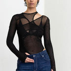 Combinaison transparente pour femmes