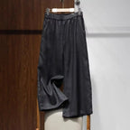 Pantalon amincissant en coton et lin pour femmes