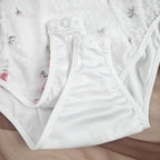 Body en dentelle grande taille transparent à manches longues sexy pour femmes