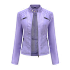 Veste en cuir PU pour femmes