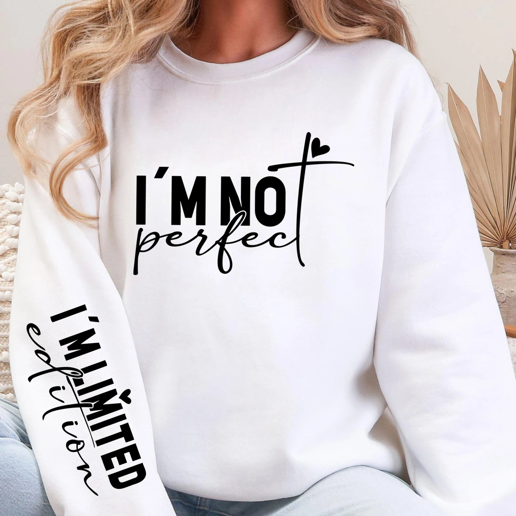 Sweat-shirt en molleton à col rond pour femmes