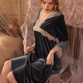 Robe de nuit sexy en velours pour femmes