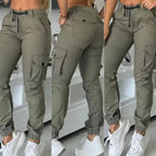 Pantalon cargo à revers pour femmes