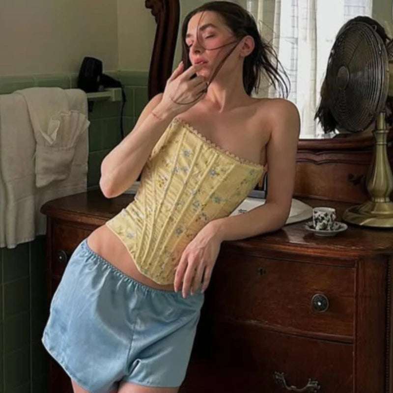 Débardeur sexy à imprimé floral pour femmes