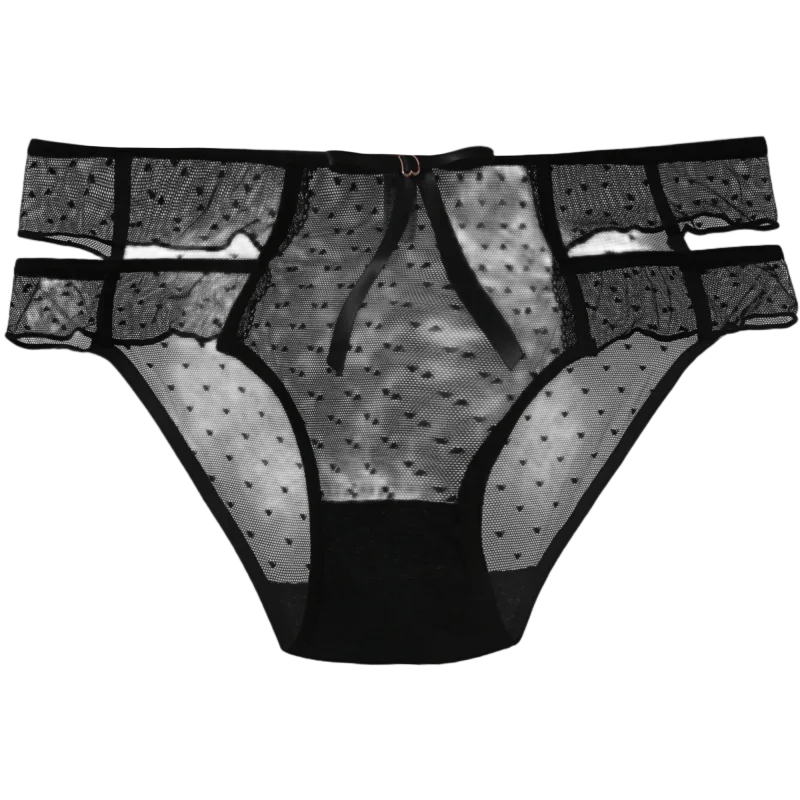 Culotte transparente à taille basse pour femmes