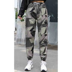 Pantalon camouflage taille haute élastique pour femmes
