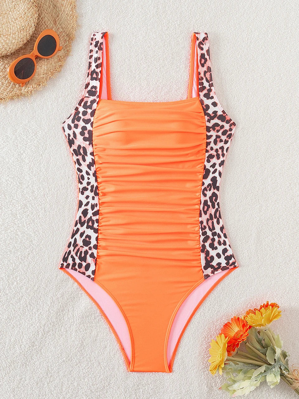 Maillot de bain une pièce léopard pour femmes