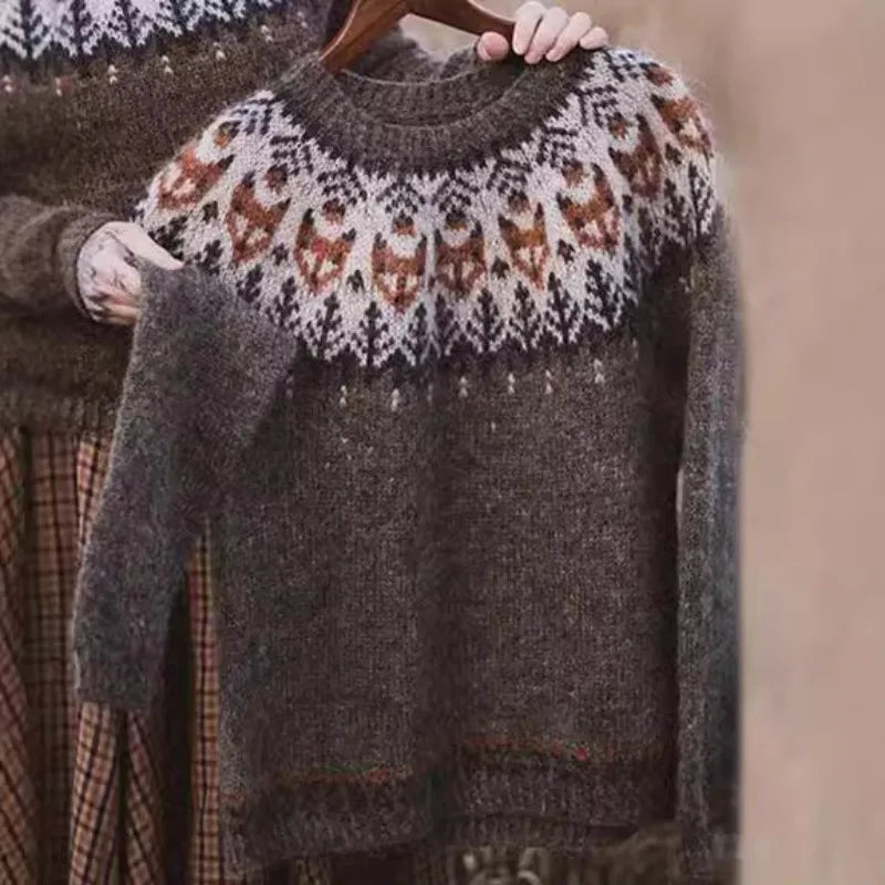 Pull en tricot à manches longues pour femmes