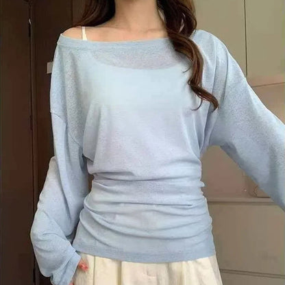 Top Transparent Femme – Épaules Dénudées et Taille Nouée