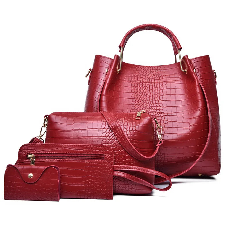 Ensemble 4 pièces sac à bandoulière pour femmes