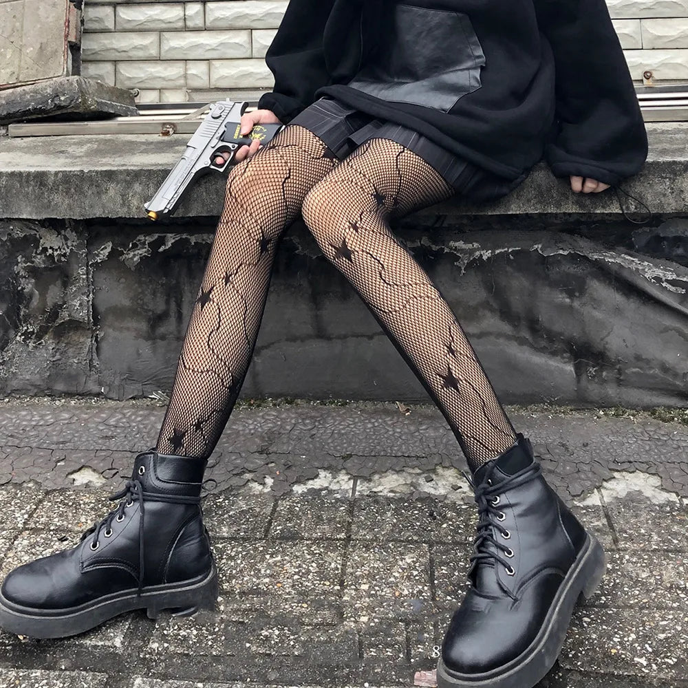 Collants résille floraux sexy pour femmes