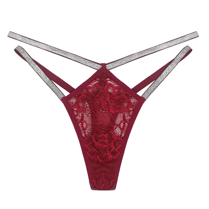 String à double ceinture fine taille haute pour femmes