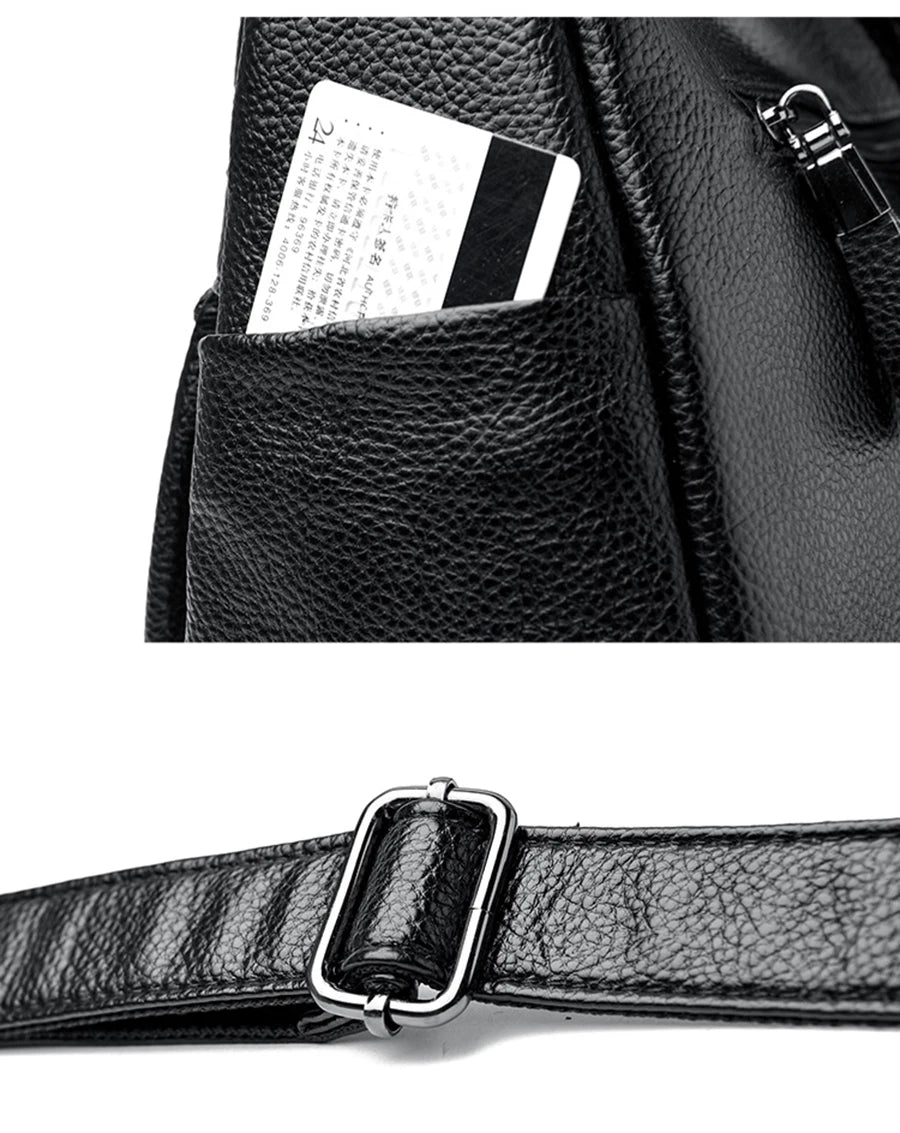 Sac à main en cuir véritable pour femmes