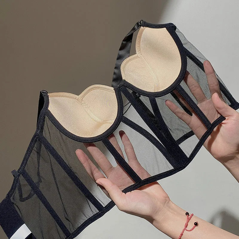 Soutien-gorge Push Up transparent pour femmes