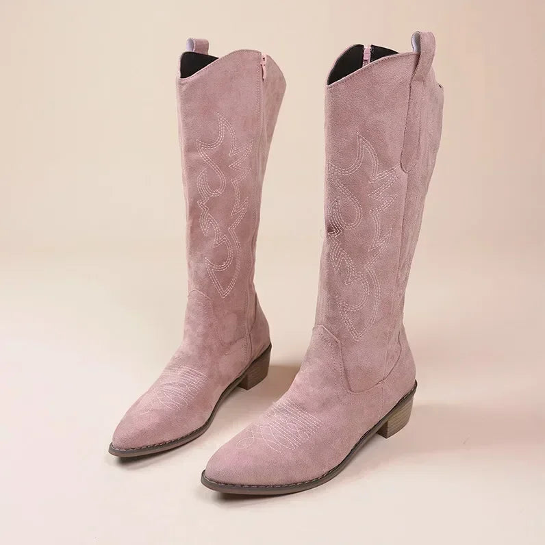 Bottes de cowboy western brodées pour femmes