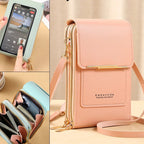 Sac à main en cuir souple téléphone portable pour femmes