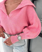 Pull court en tricot vintage pour femmes