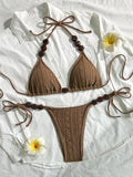 Maillot de bain deux pièces coupe haute pour femmes