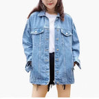Veste en jean à manches longues pour femmes